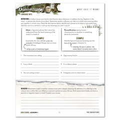 Dinosaurs Homeschool Unit Study Digital Bundle Teacher's Guide and High School Student Book Lesson 1 What Does It Mean?