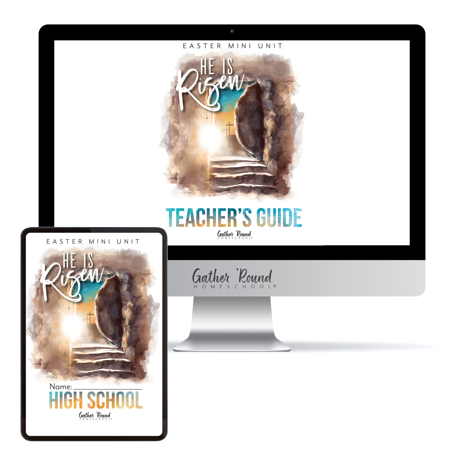 Easter - He is Risen Homeschool Unit Study Digital Bundle Teacher's Guide and High School Student Book