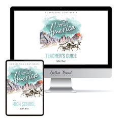 North America homeschool unit study digital student workbook for High School with teacher's guide