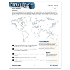 Ocean Life homeschool unit study digital student workbook for high school with teacher's guide bundle meet the oceans