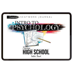 Psychology homeschool unit study digital student seatwork  journal cursive in high school 