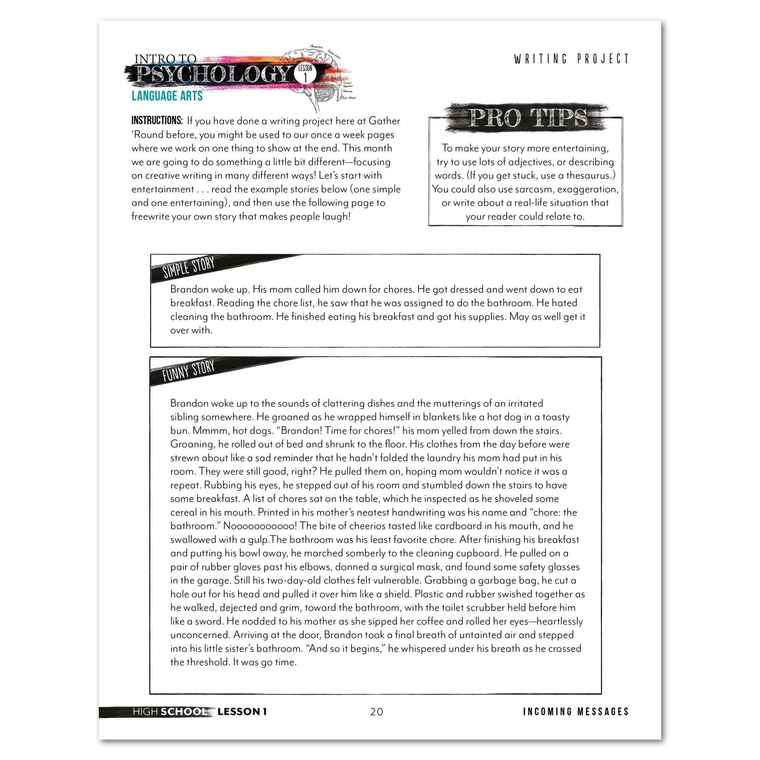 Psychology homeschool unit study digital student workbook in high school with teacher's guide bundle writing project worksheet 