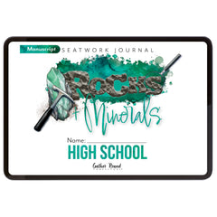 Rocks + Minerals homeschool unit study digital student seatwork journal in manuscript for High School