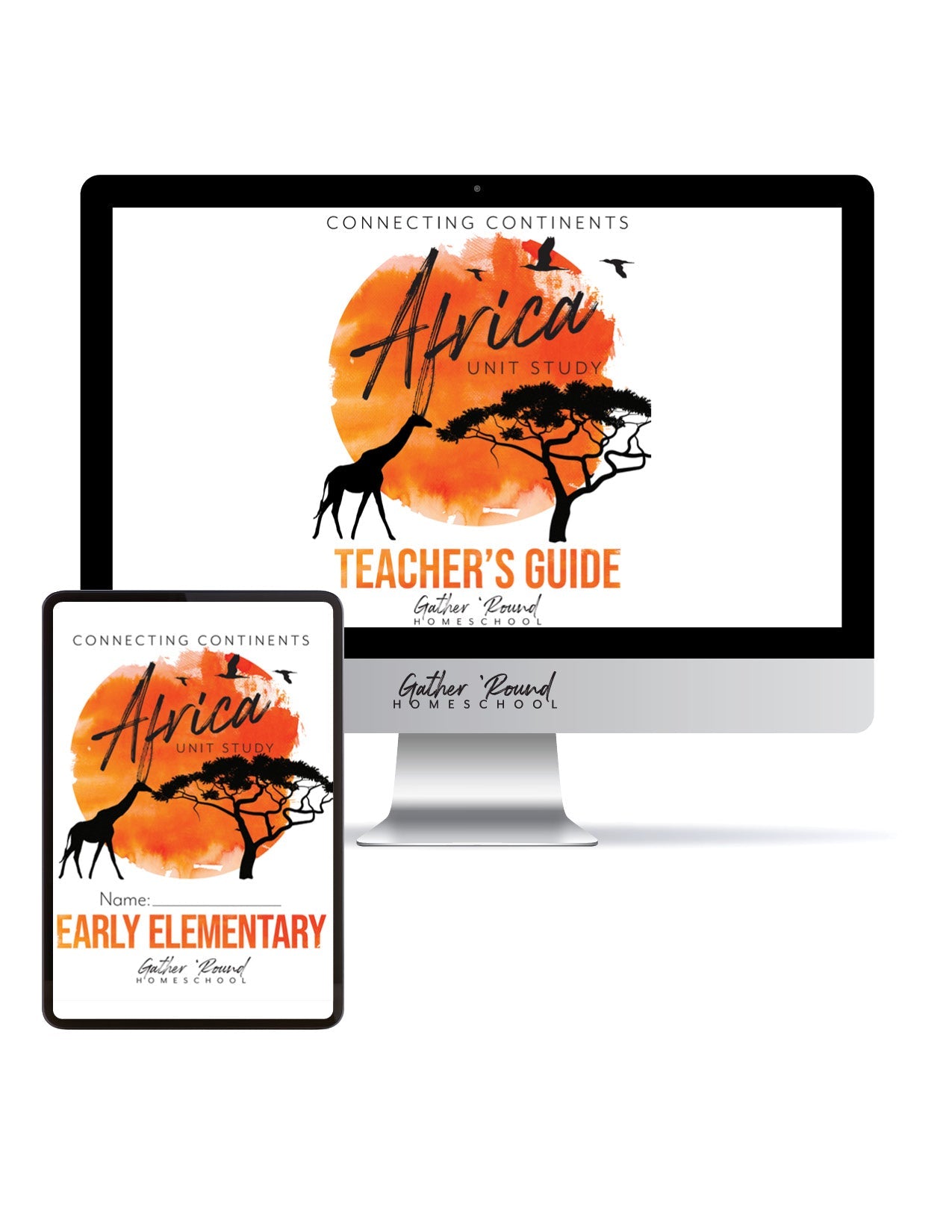 Africa homeschool unit study Digital Teacher's Guide and Early Elementary Bundle 