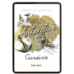 Antarctica homeschool unit study Digital Cursive Cover