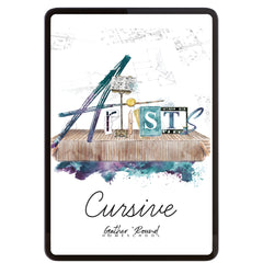 Artist Homeschool Unit Study Digital Cursive Book Cover