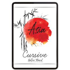 Asia Homeschool Unit Study Digital Cursive Book 