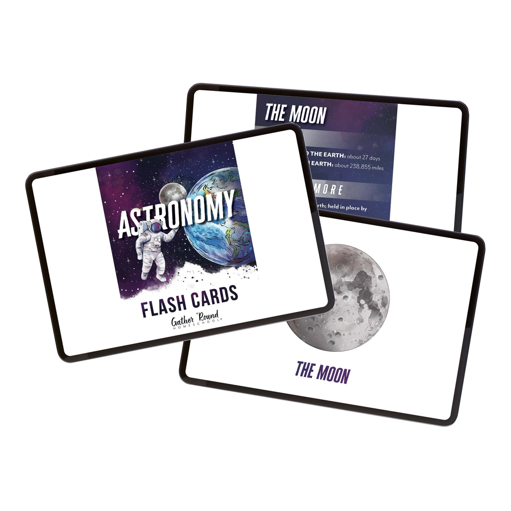 Astronomy Homeschool Unit Study Digital Flash Cards