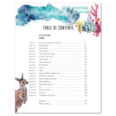 Australia + Oceania Homeschool Study Unit Digital Teacher's Guide Table of Contents