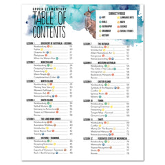 Australia + Oceania Homeschool Study Unit Digital Upper Elementary Table of Contents Lessons 1-12