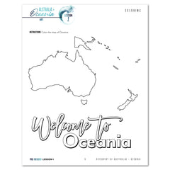 Australia + Oceania Homeschool Study Unit Digital Bundle Pre-Reader Student Book Daily Lesson 1