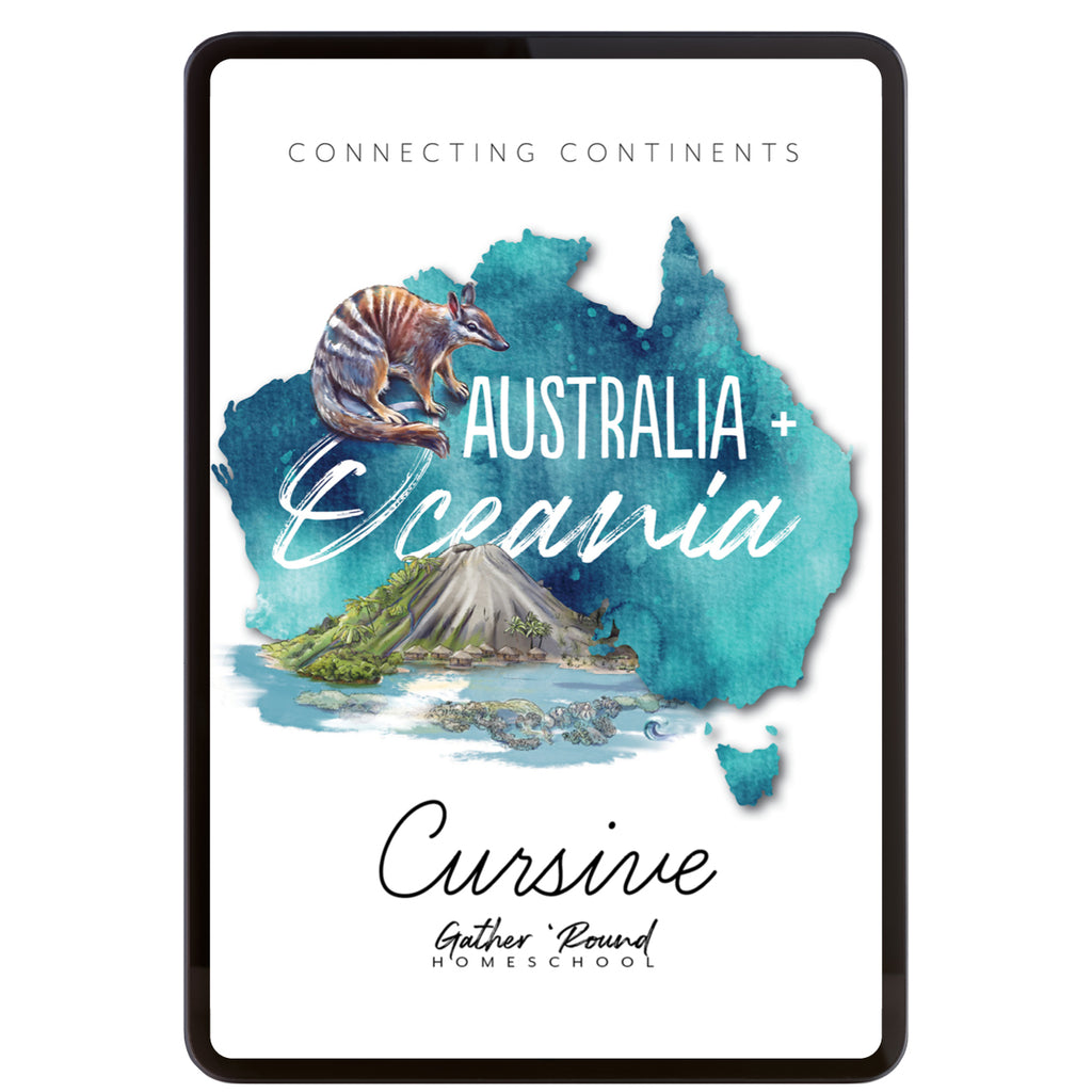 Australia and Oceania Cursive Writing Digital Book