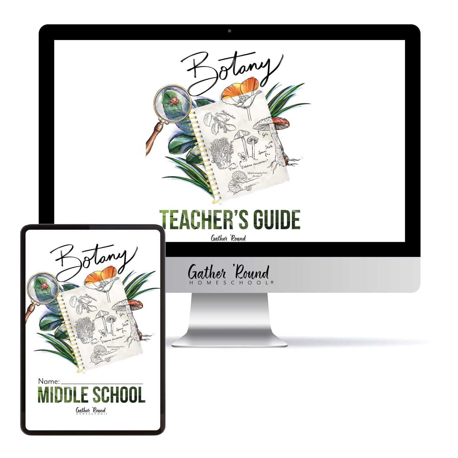 Botany Homeschool Unit Study Digital Bundle Teacher's Guide and Middle School