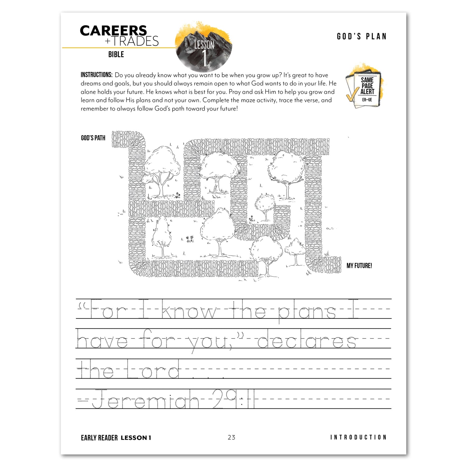 Careers + Trades Homeschool Unit Study Digital Bundle Early Reader Student Book Daily Lessons 1 God's Plan