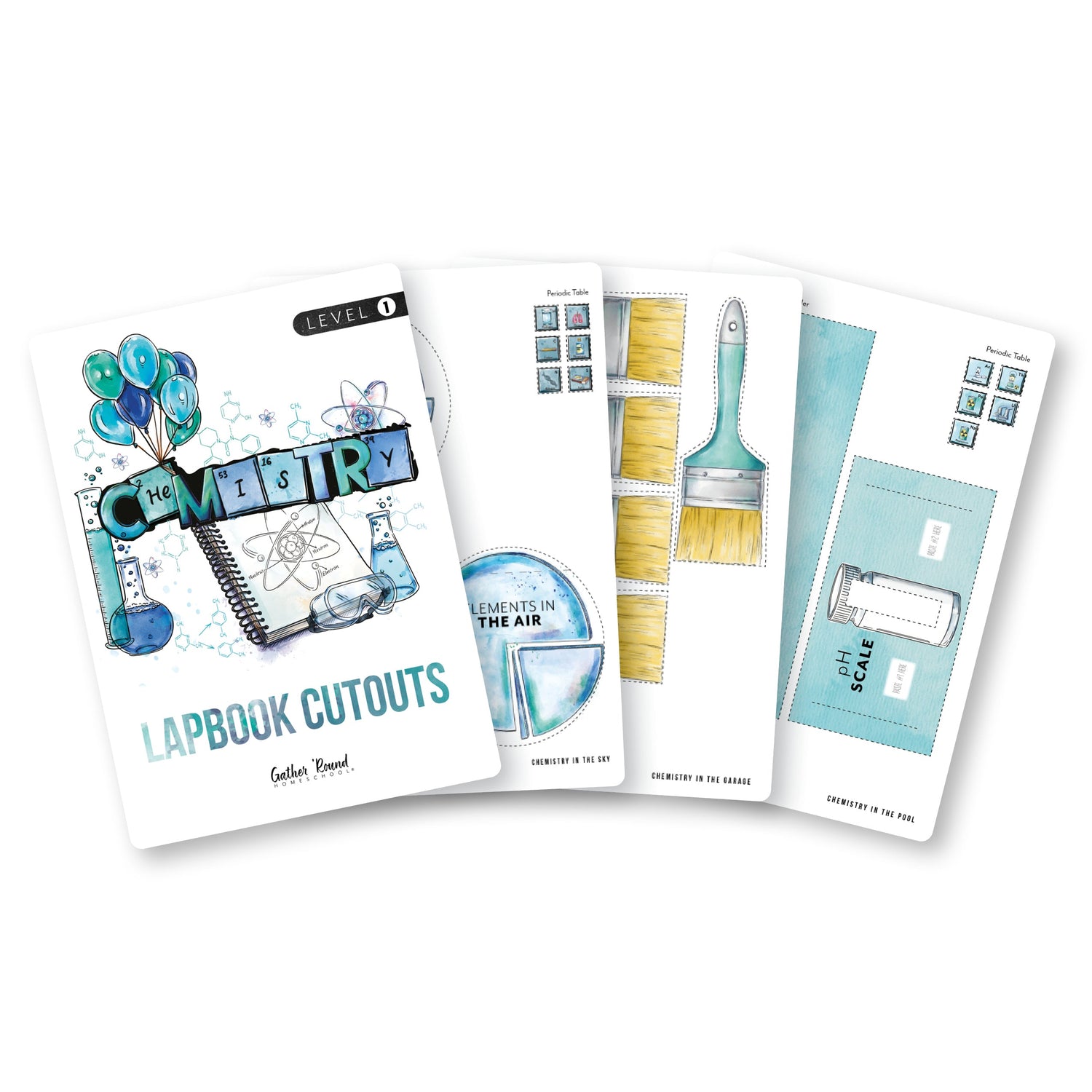 Chemistry Homeschool Unit Study Lapbook Cutouts Digital Level 1 examples 