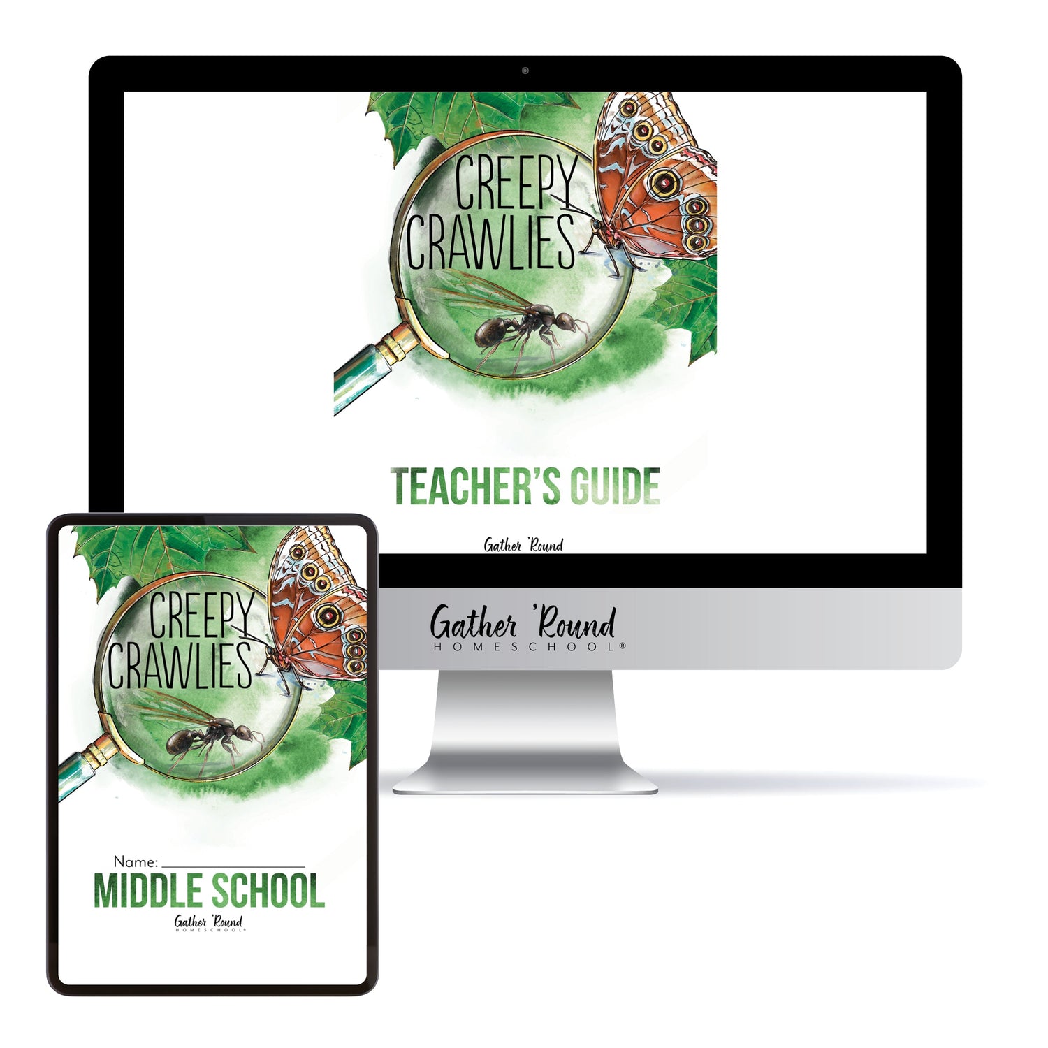 Creepy Crawlies Homeschool Unit Study Digital Bundle Teacher's Guide and Middle School Student Book