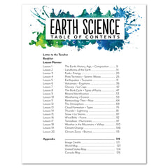 Earth Science Homeschool Unit Study Digital Teacher's Guide Table of Contents 