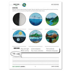 Earth Science Homeschool Unit Study Digital Early Elementary Student Book Lesson 1 Notebooking