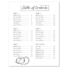 Earth Science Homeschool Unit Study Digital Cursive Student Book Table of Contents