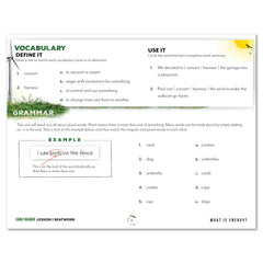 Energy Homeschool Unit Study Digital Seatwork Journal Manuscript Early Reader Student Book Vocabulary 