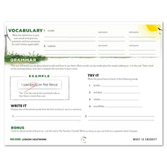 Energy Homeschool Unit Study Digital Seatwork Journal Manuscript High School Student Book Lesson 1 Vocabulary