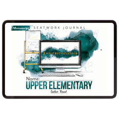 Entrepreneurship Homeschool Unit Study Digital Seatwork Journal Manuscript Upper Elementary