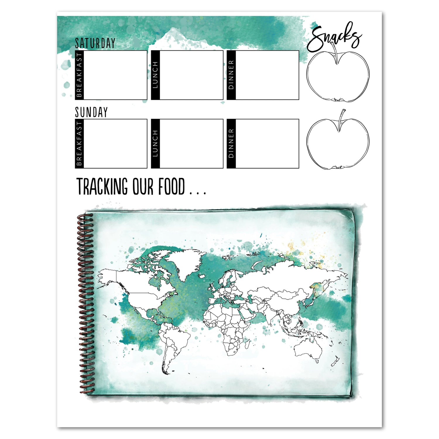 Farming + Food homeschool unit study digital food journal tracking out food