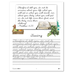 Farming + Food homeschool unit study cursive workbook digital tracing