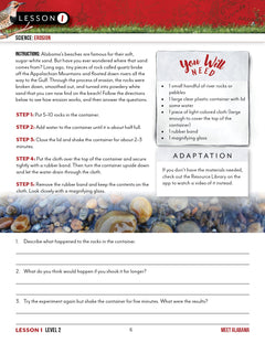 Alabama Fifty States Homeschool Unit Study Printed Level 2 Student Book Lesson Page Part 1