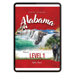 Alabama Fifty States Homeschool Unit Study Digital Student Book Level 1 Student Notebook