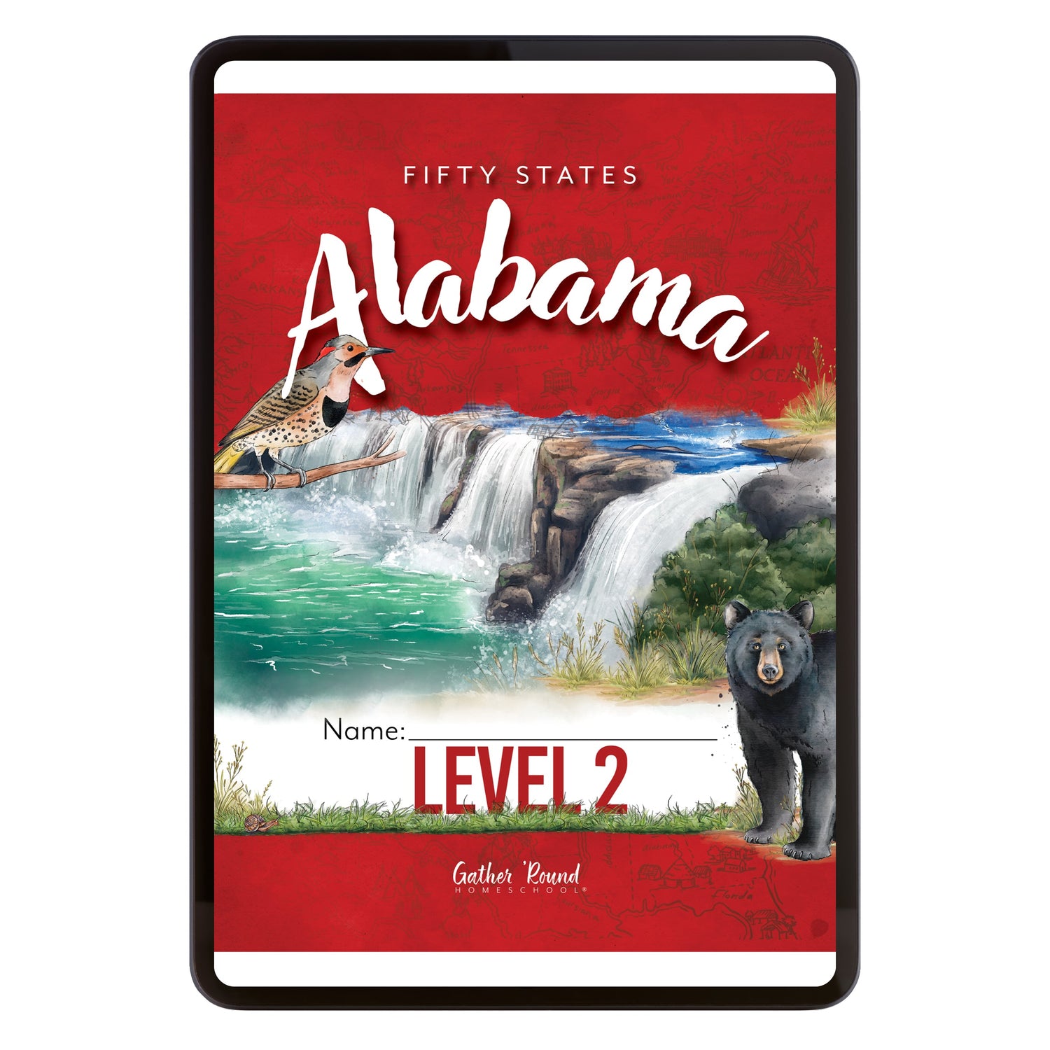 Alabama Fifty States Homeschool Unit Study Digital Student Book Level 2 Student Notebook