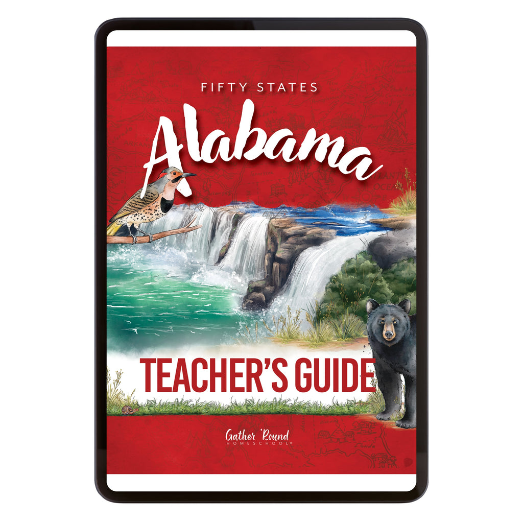 Alabama Fifty States Homeschool Unit Study Digital Teacher's Guide Cover