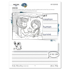 Human Body homeschool unit study digital student workbook early elementary with teacher's guide bundle  lesson one 