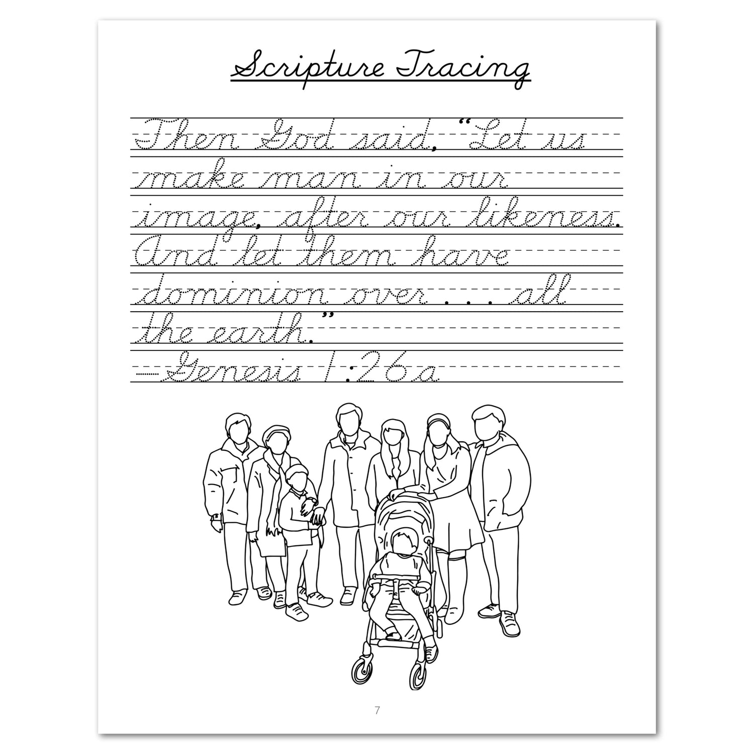 Human Body homeschool unit study digital student workbook in cursive scripture tracing