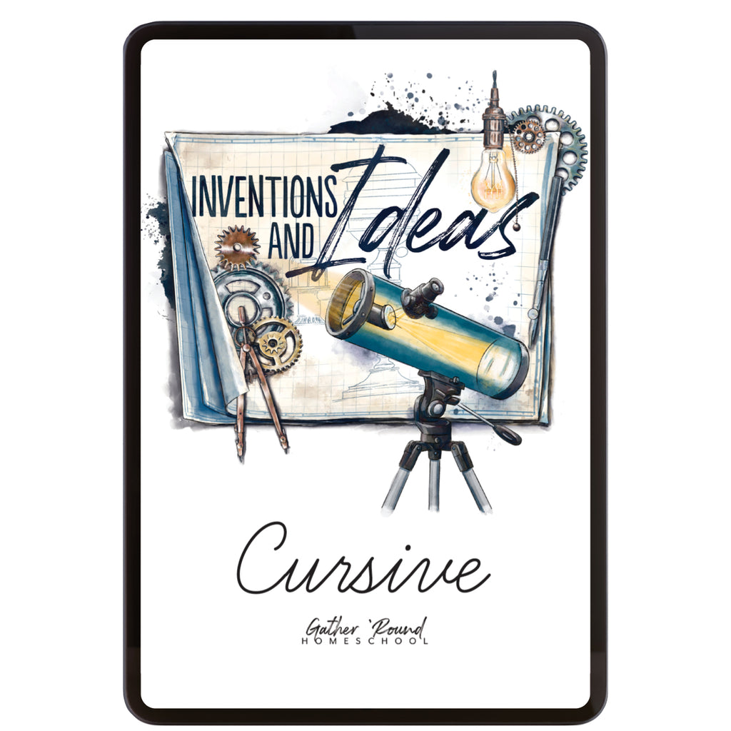 Inventions and Ideas Cursive Writing Digital Book
