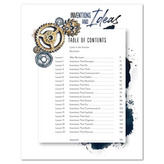 Inventions and Ideas homeschool unit study digital teacher guide table of contents