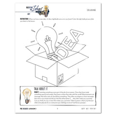 Inventions and Ideas homeschool unit study digital student workbook pre-reader with teacher's guide bundle lesson one 