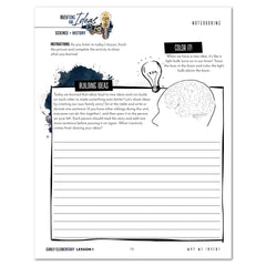 Inventions and Ideas homeschool unit study digital student workbook early elementary with teacher's guide bundle lesson one 