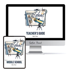 Inventions and Ideas homeschool unit study digital student workbook middle school with teacher's guide bundle