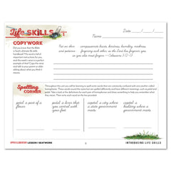 Life Skills homeschool unit study digital upper elementary cursive seatwork journal lesson 15
