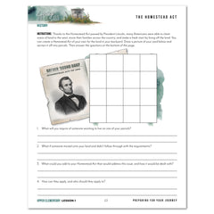 Living Off the Land homeschool unit study digital upper elementary student notebook and teacher's bundle lesson one