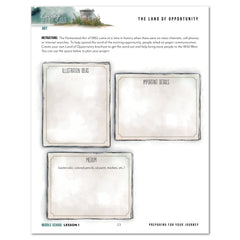 Living Off the Land homeschool unit study digital middle school student notebook and teacher's bundle lesson one