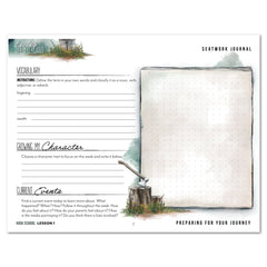Living Off the Land homeschool unit seatwork journal digital High School student notebook in manuscript lesson one