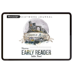 Middle Ages homeschool unit study digital student seatwork book in manuscript for early reader 