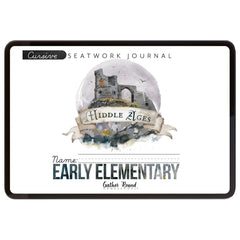 Middle Ages homeschool unit study digital student seatwork book in cursive for early elementary