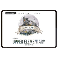 Middle Ages homeschool unit study digital student seatwork book in manuscript for upper elementary
