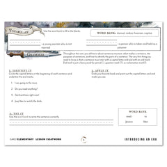 Middle Ages homeschool unit study digital student seatwork book in manuscript for early elementary lesson one