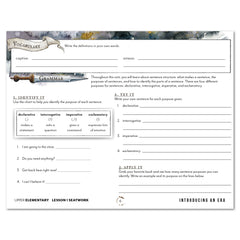 Middle Ages homeschool unit study digital student seatwork book in manuscript for upper elementary lesson one 