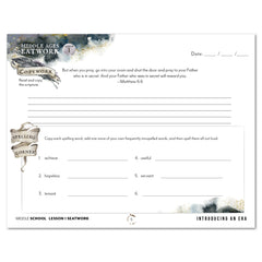 Middle Ages homeschool unit study digital student seatwork book in manuscript for middle school lesson one