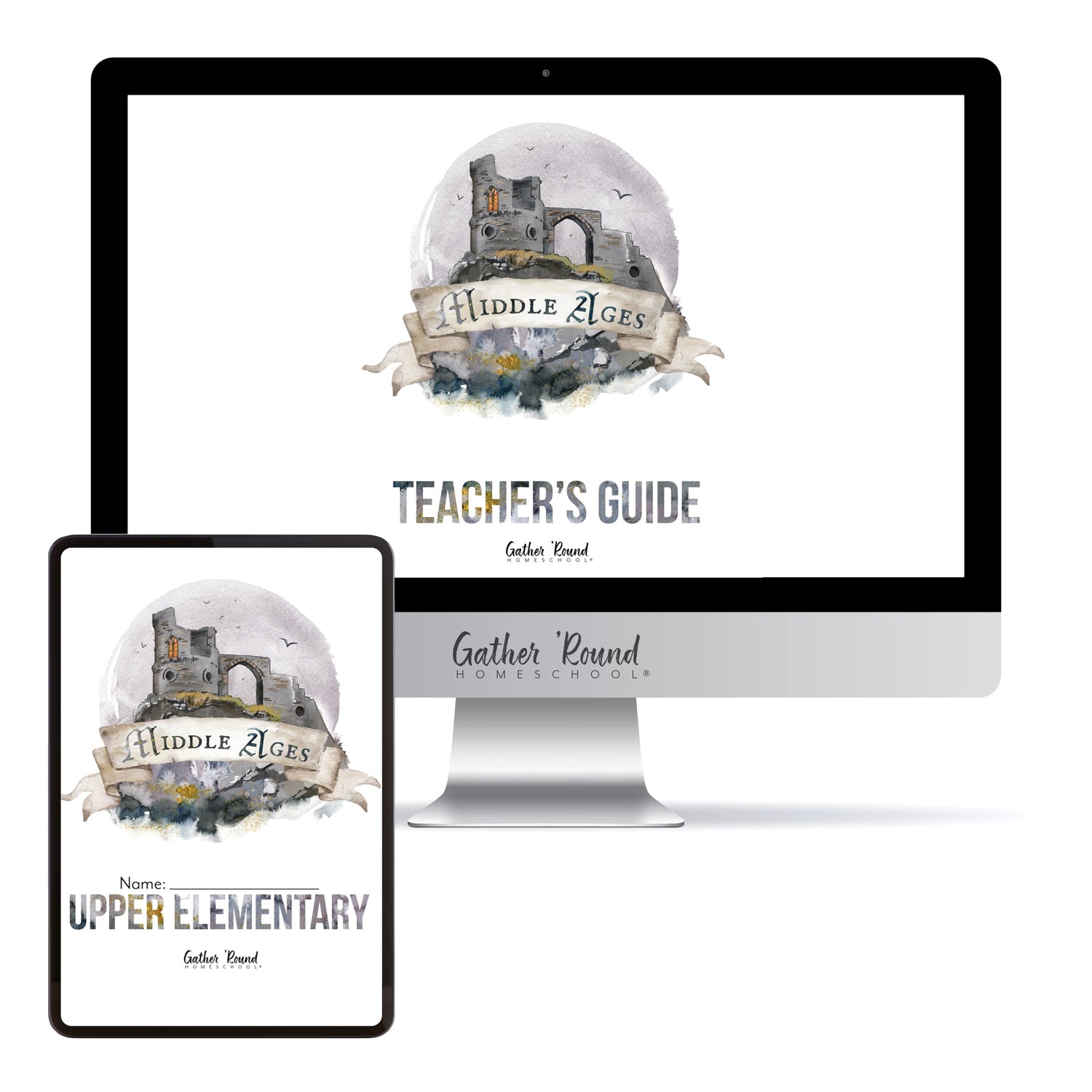 Middle Ages homeschool unit study digital student workbook in upper elementary with teacher's guide bundle 